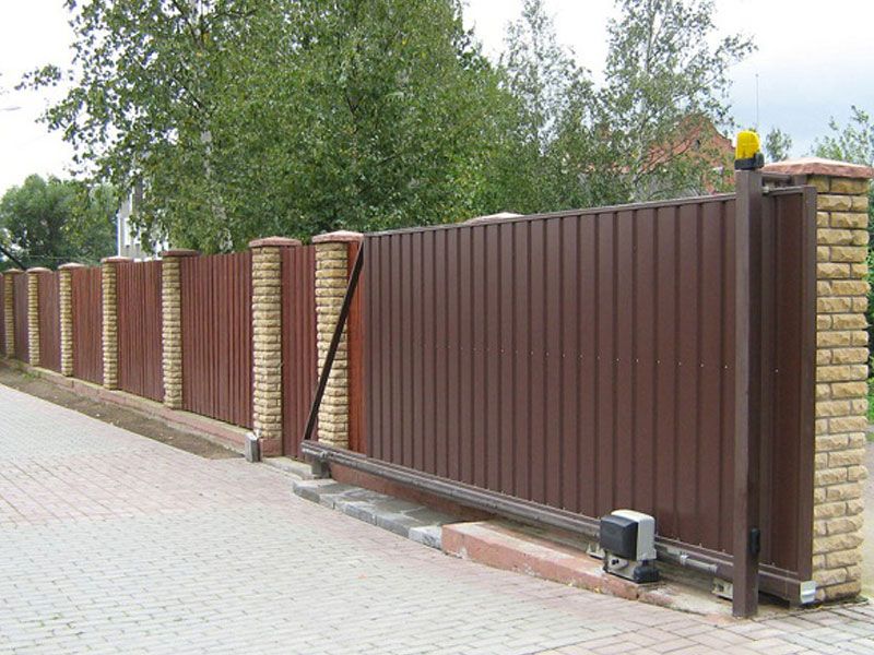 Автоматические откатные ворота двухсторонние