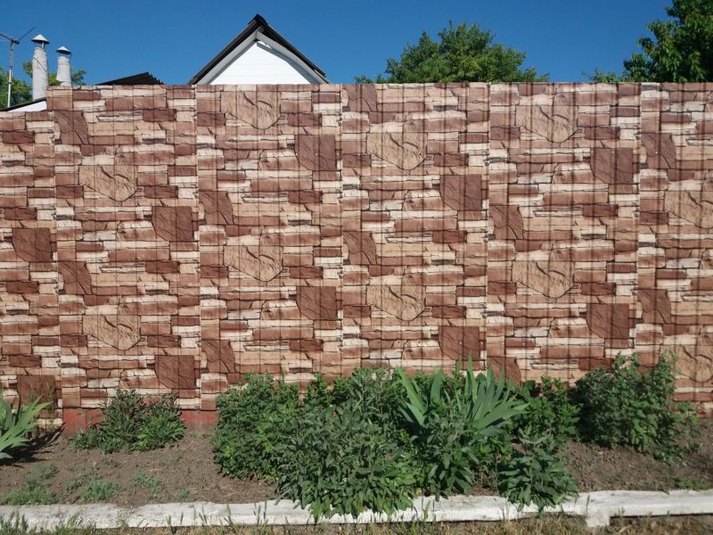 Забор из профнастила Fine stone